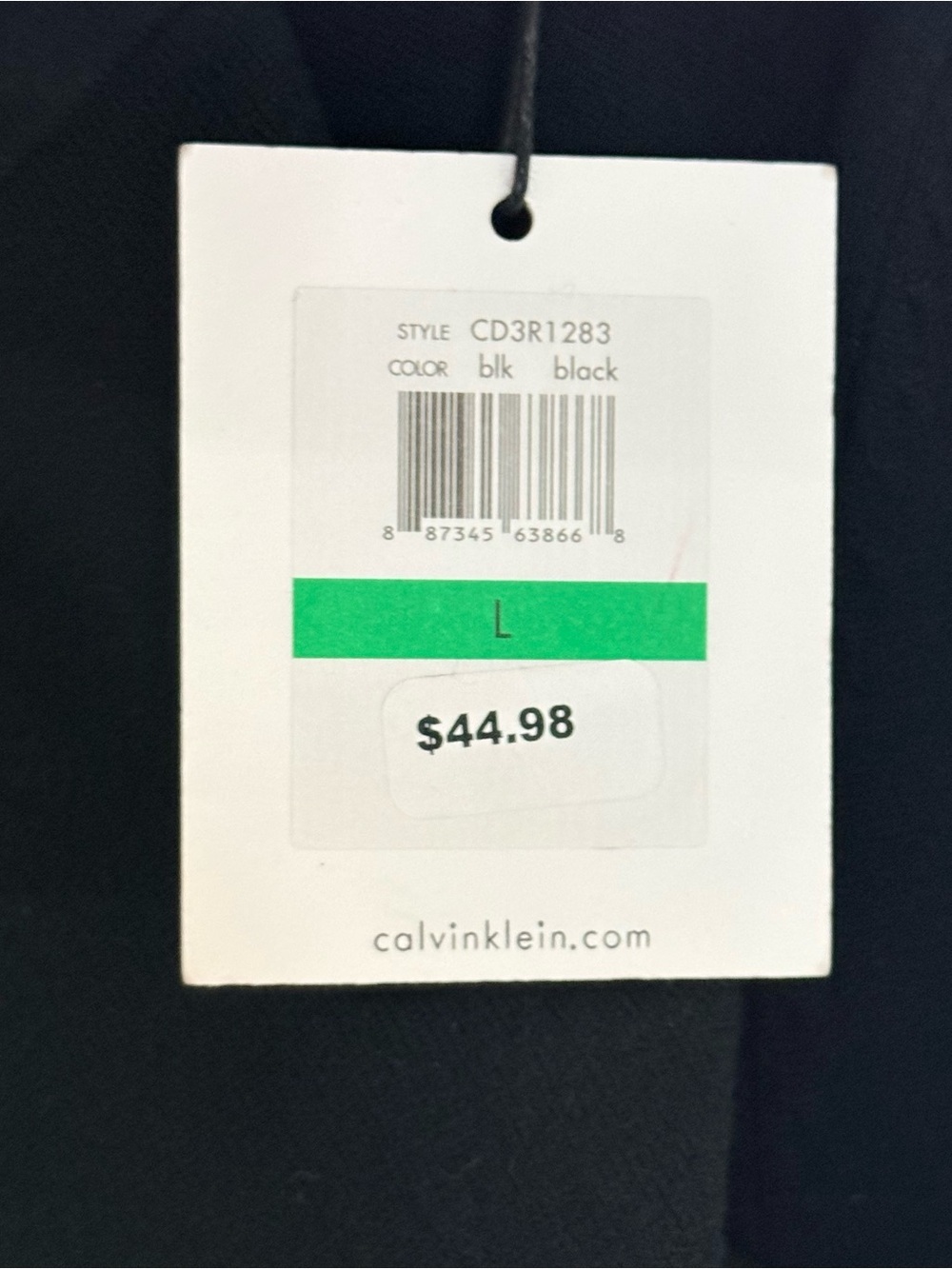 NWT Calvin Klein Black Lace Open Front Cropped Cardigan Size Large - Picture 7 of 7